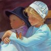 Amish Children With Butterfly Diamond Painting