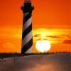 Cape Hatteras Lighthouse Sunset Diamond Painting