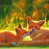 Cute Fox Couple Diamond Painting