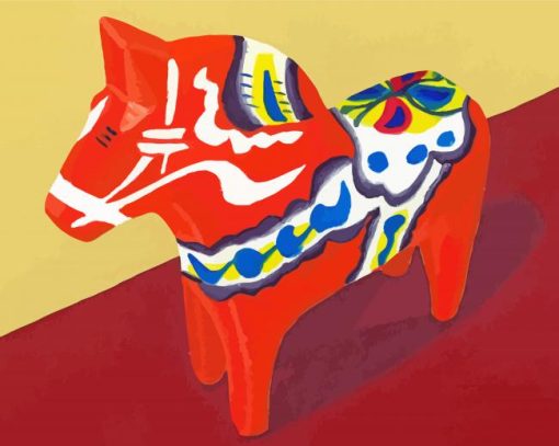 Dala Horse Art Diamond Painting