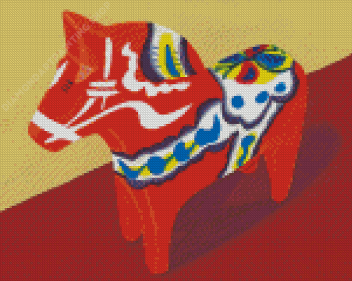 Dala Horse Art Diamond Painting