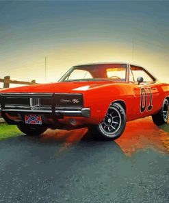 Dukes Of Hazzard General Lee Diamond Painting