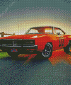 Dukes Of Hazzard General Lee Diamond Painting