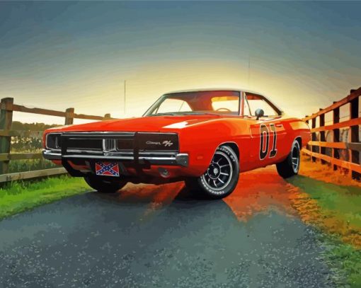 Dukes Of Hazzard General Lee Diamond Painting