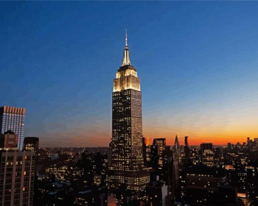 Empire State Sunset Diamond Painting