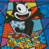 Felix The Cat Colorful Art Diamond Painting