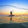 Fishing In Hawaii Silhouette Diamond Painting