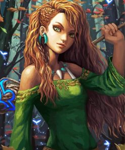 Forest Warrior Girl Diamond Painting