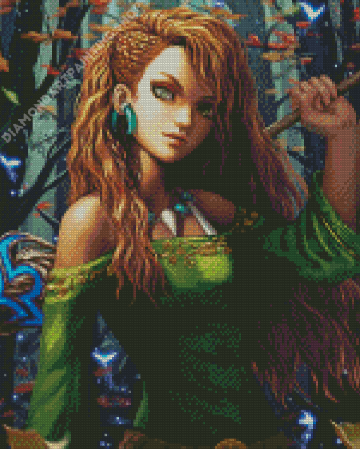 Forest Warrior Girl Diamond Painting