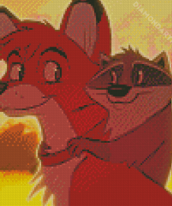 Fox And Raccoon Art Diamond Painting