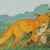 Fox Family Art Diamond Painting