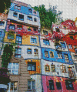 Hundertwasser House Diamond Painting