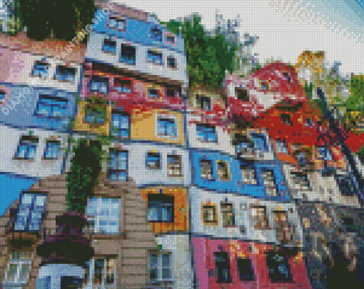 Hundertwasser House Diamond Painting