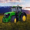 John Deere Tractor At Sunset Diamond Painting