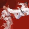 Karate Players Art Diamond Painting