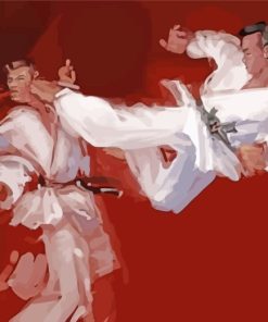 Karate Players Art Diamond Painting