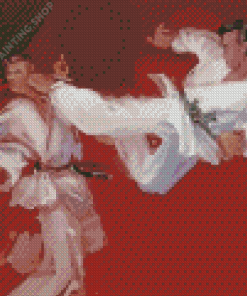 Karate Players Art Diamond Painting