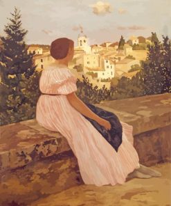 La Robe Rose By Frederic Bazille Diamond Painting