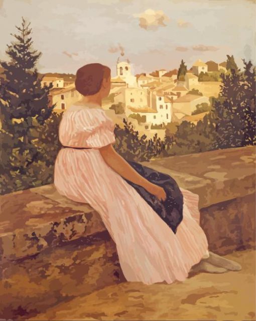 La Robe Rose By Frederic Bazille Diamond Painting