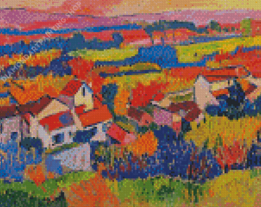 Landscape Near Chatou By Andre Derain Diamond Painting