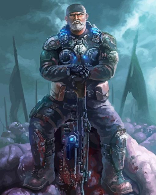 Marcus Fenix Gears Of War Diamond Painting