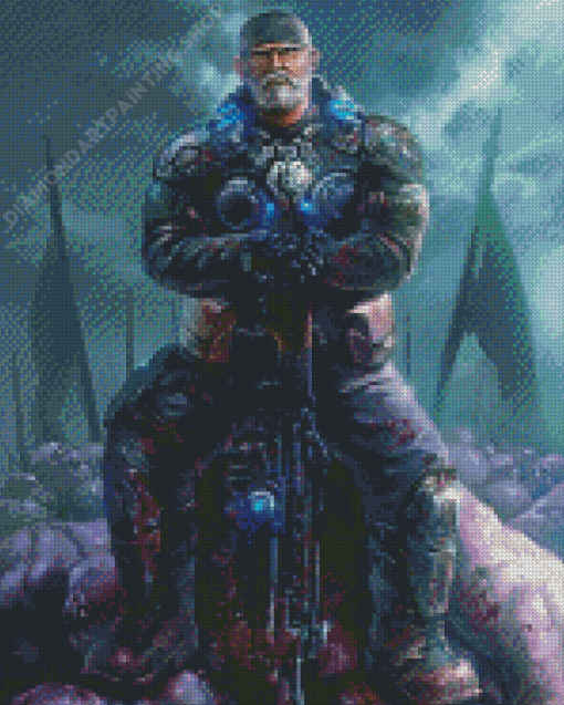 Marcus Fenix Gears Of War Diamond Painting