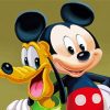 Mickey Mouse And Pluto Diamond Painting