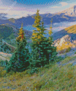 Mount St Helens Stratovolcano In Washington Diamond Painting