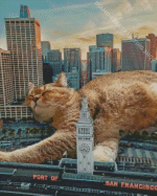 New York City Cat Diamond Painting