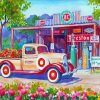 Old Gas Station Truck Art Diamond Painting