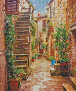 Old Italy Street Path Diamond Painting