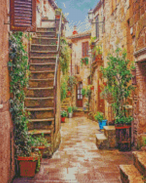 Old Italy Street Path Diamond Painting