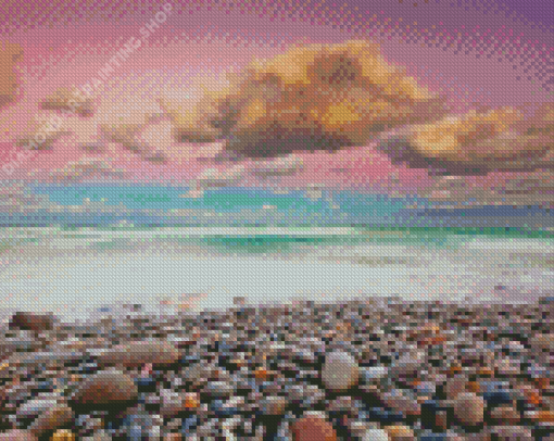 Pink Sunset At Cape Agulhas Diamond Painting