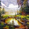 Rawson Lake Alberta Art Diamond Painting