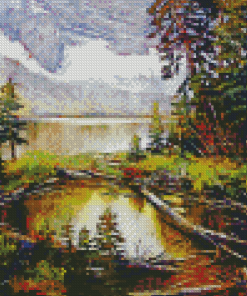 Rawson Lake Alberta Art Diamond Painting