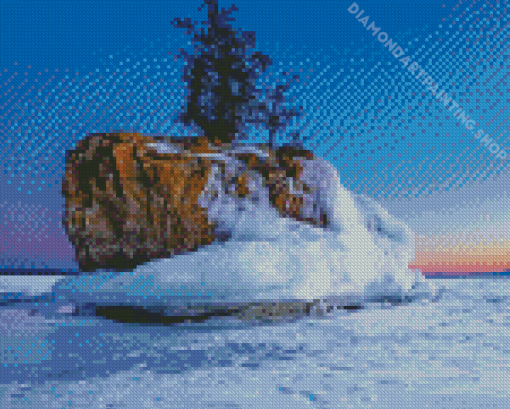 Snow Lake Champlain Vermont Diamond Painting