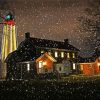 Snowy Fort Gratiot Lighthouse Diamond Painting