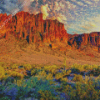 Superstition Mountains Arizona Diamond Painting