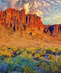 Superstition Mountains Arizona Diamond Painting