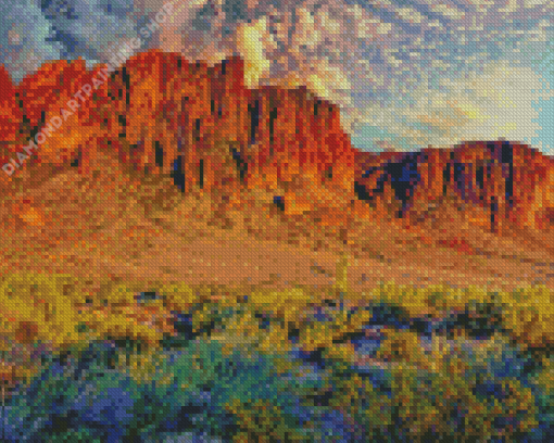 Superstition Mountains Arizona Diamond Painting