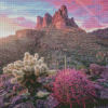 Superstition Mountains Sunset Diamond Painting