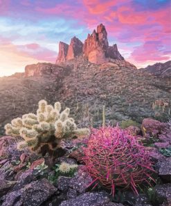 Superstition Mountains Sunset Diamond Painting