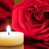 Tea Light And Red Roses Diamond Painting