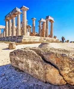 Temple Of Aphaia In Aegina Diamond Painting