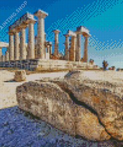 Temple Of Aphaia In Aegina Diamond Painting