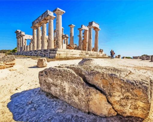 Temple Of Aphaia In Aegina Diamond Painting