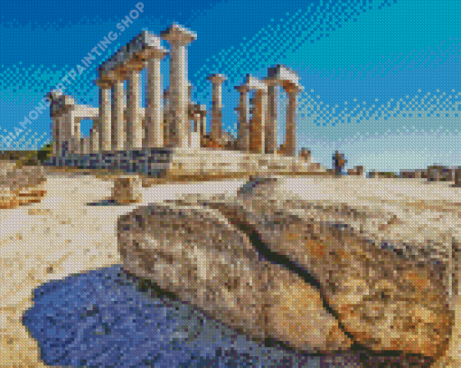 Temple Of Aphaia In Aegina Diamond Painting