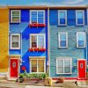 The Jellybean Houses Newfoundland Diamond Painting