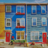 The Jellybean Houses Newfoundland Diamond Painting