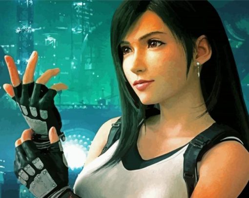 Tifa Lockhart Video Game Character Diamond Painting